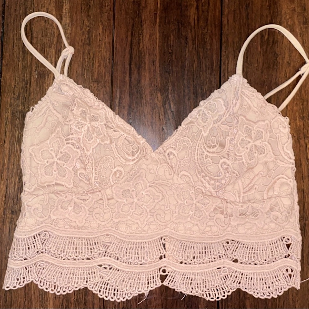 Kendall & Kylie blush pink bralette/ crop top